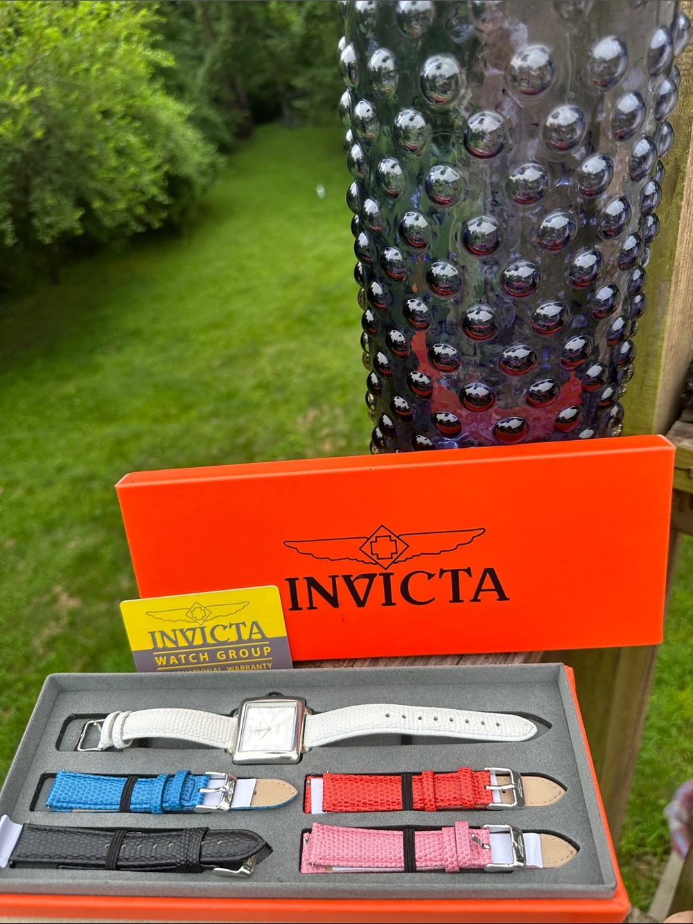 Invicta Women's Square Angel Watch with Interchangeable leather bands